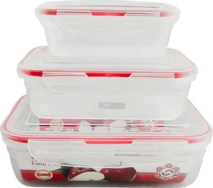 Set de Mini Tuppers Plasticos x3Pcs JS- 7273