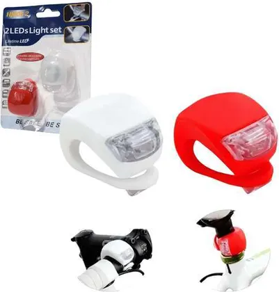 Set de Luces LED Frontal y Trasera Para Bici HJ0082