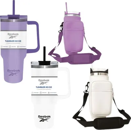 BOTELLA DE ACERO INOXIDABLE REEBOOK CON FUNDA Y ESTUCHE PREMIUM