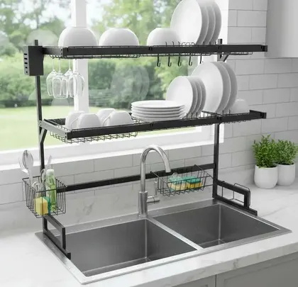 Escurridor De Platos Y Organizador 85x80cm KITCHEN RACK HOG0639
