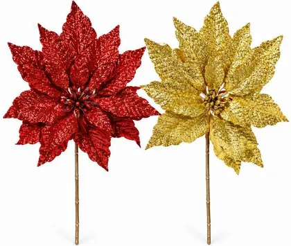 FLOR DECORATIVA NAVIDAD 23CM 49443