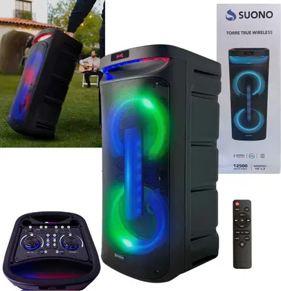 Torre de Sonido 12500W 2×10 Pulgadas TWS SUONO AYV0361