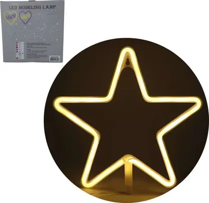 Cartel Neon Luminoso ESTRELLA –