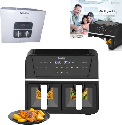 Freidora De Aire Suono Doble Ventana 9 Lts Airfryer 1700W – SUONO