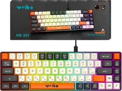 Teclado 60% Gaming con Luces RGB WEIBO WB-333