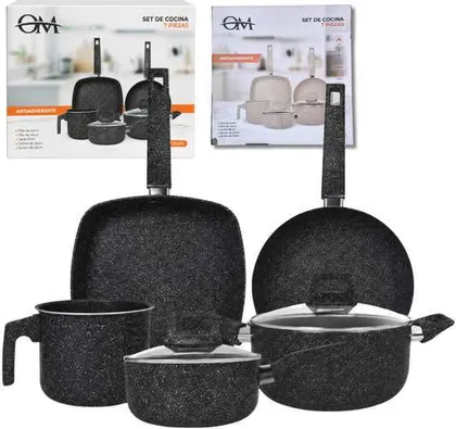 Set de Ollas Antiadherentes x7Pcs OM 30136477/74/76/75