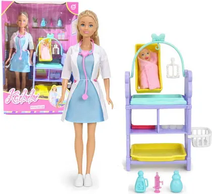 Muñeca Pediatra con Bebe y Accesorios KAIPIPI JY-26-568
