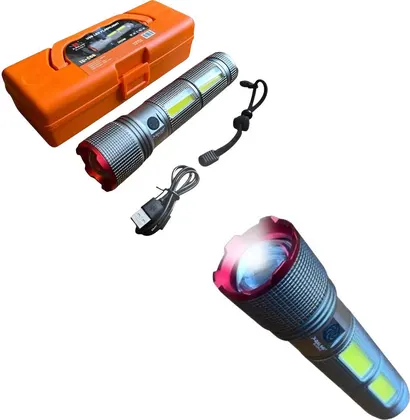 Linterna 3000 Lumens Estuche Naranja TG+COB BL-C33C-2