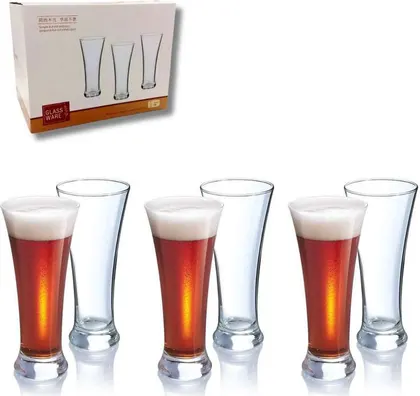 Vasos Cerveceros x6 350ML GLASS WARE 7004