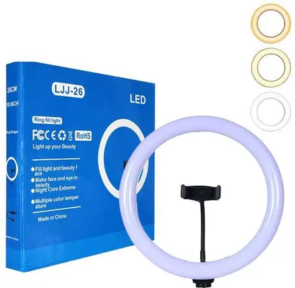 Aro de Luz 10 Pulgadas Tonos Blancos SIN TRIPODE LJJ26