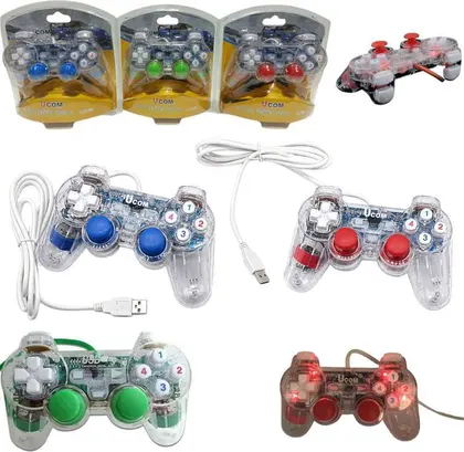Joystick para PC cable USB UCOM TRANSPARENTE UCOM-704
