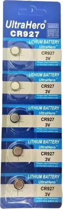 5 Piezas Cr927 Botón Moneda Batería Litio 3.0 V Blister Tarjeta