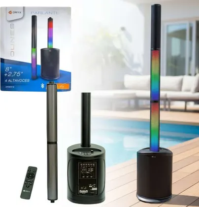 Parlante Torre Dunes 130W Bluetooth, luces LED y 4 altavoces