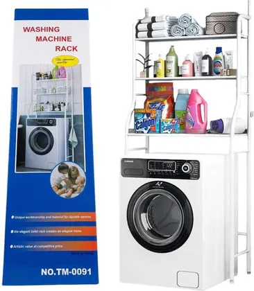 Rack sobre Lavarropas Tres niveles Perchero WASHING MACHINE HOG0673