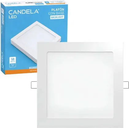 PLAFON EMBUTIBLE CANDELA 7551 18W CUADRADO CALIDA