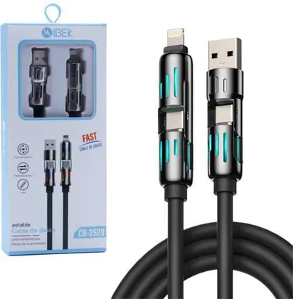 Cable 4 en 1 Puntas Reforzadas IBEK CB-2529