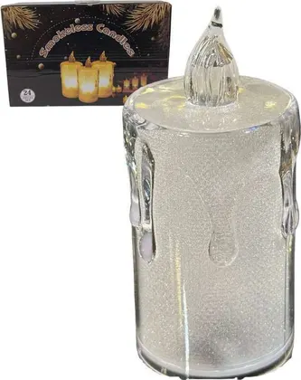 VELA DECORATIVA CON LUZ BLANCA x UNIDAD