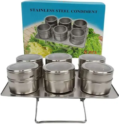 Especiero de Cocina x6Pcs STAINLESS STEEL CONDIMENT