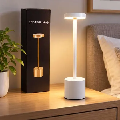 Lampara Touch Velador LED Recargable BLANCA