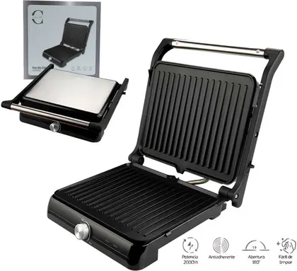 Parrilla Grill Doble 2000W Apertura 180 Grado CAUIPE CP-08047