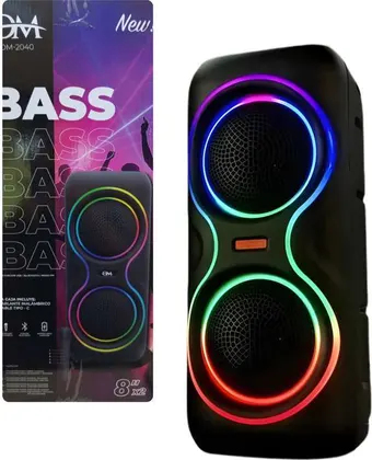 Parlante Bluetooth RGB 8x2 Pulgadas BASS OM 2040