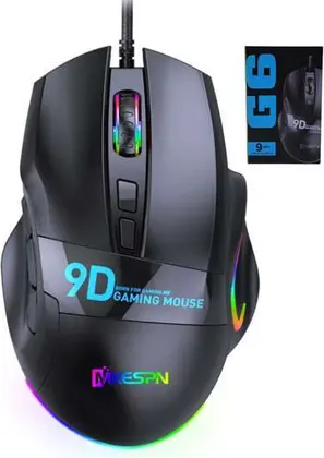 MOUSE GAMER RGB CON CABLE G6 9 BOTONES