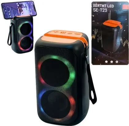 Parlante Bluetooth RGB con Soporte para Celular XERTMT