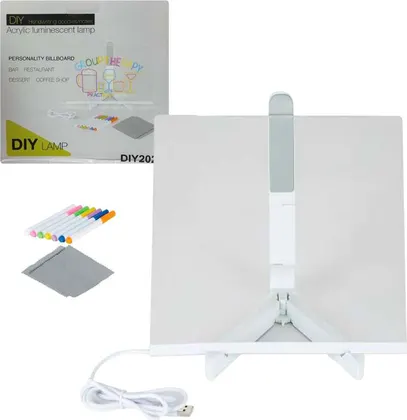 Pizarra Acrilica Luminosa 210x210mm DIY LAMP 2020