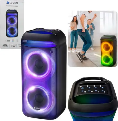 Parlante Torre Bluetooth 2×8 Pulgadas SUONO AYV0360