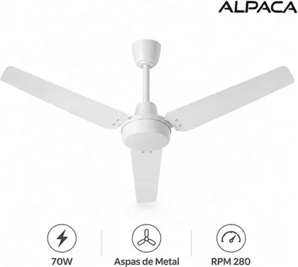 VENTILADOR DE TECHO ALPACA ″ 56 70W ALP56TECH