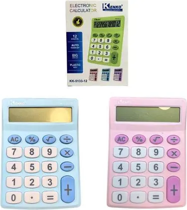 Calculadora Kenko Celeste o Rosa KK-5133-12