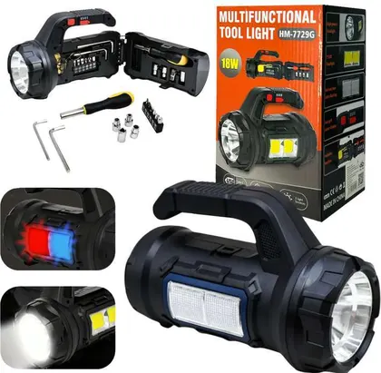Linterna COB Multifunción Con Herramientas hm-7729g