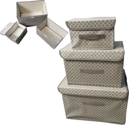 Set de Organizadores Para el Hogar x3Pcs Con Tapa HOG0705