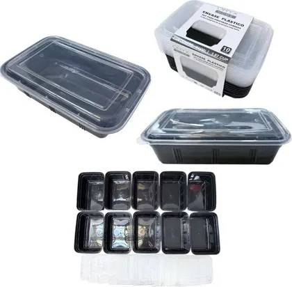 SET DE 10 RECIPIENTES ORYX PLASTICO HERMETI RH-201