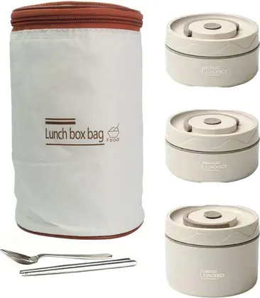 SET DE LONCHERA con 3 DIVISIONES LUNCH BOX BAG