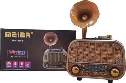 Radio Vintage Retro Am Fm Bluetooth Auxiliar Sd MD-1318BT
