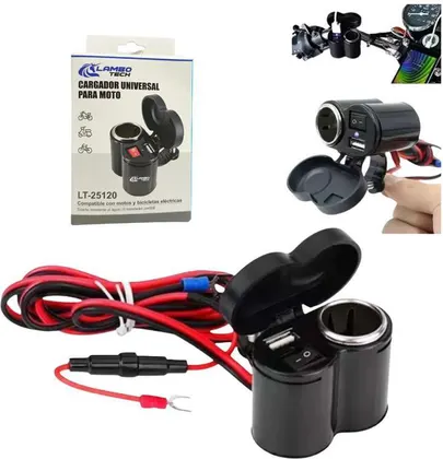 Cargador para Moto con USB LT-25120