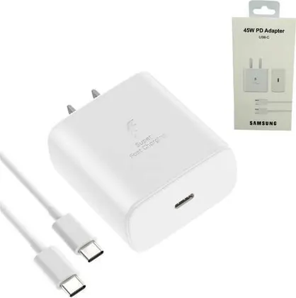 Cargador 45W PD Cable Tipo-C SAMSUNG Caja Blanca