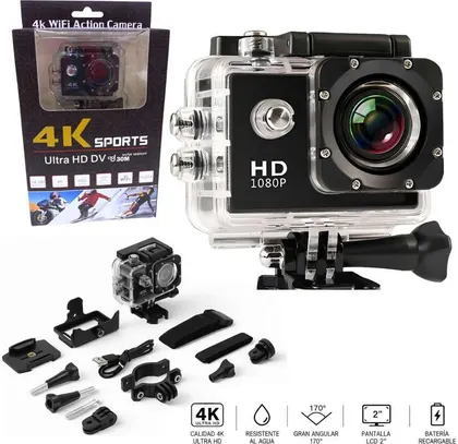 Cámara Ultra HD/DV 4K Sport Wifi impermeable D800S