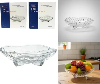 Frutero Centro de Mesa Vidrio 19CM – DELI GLASSWARE DSGD105/106
