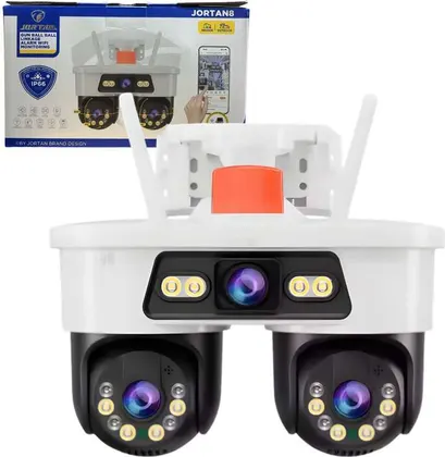 Camara de Seguridad Triple Lente con Sirena JORTAN