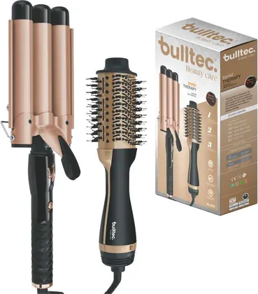 SET DE RIZADOR Y CEPILLO ONE STEP SHINE THERAPY BULLTEC