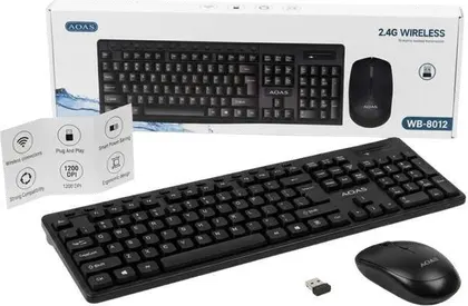 COMBO MOUSE Y TECLADO INALAMBRICO AOAS WB-8012