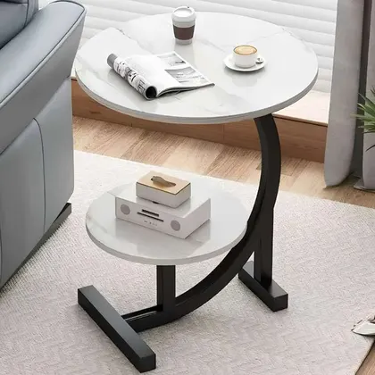 Mesa Ratona Doble Redonda Para Living Oficina Moderna STARDOM 40*60