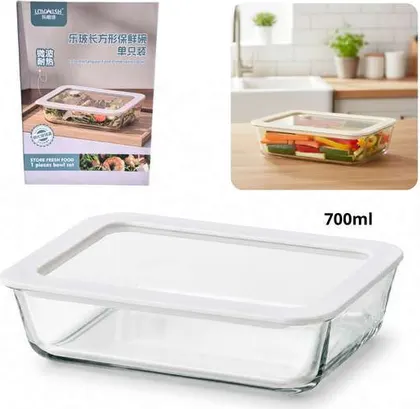Recipiente de Vidrio Tupper 700ml LOVWISH LBCW/L700
