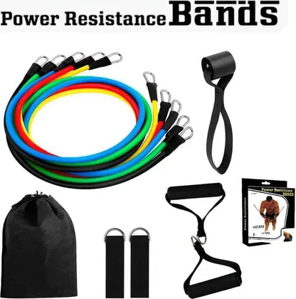 KIT DE GIMNASIO BANDAS ELASTICAS DE RESISTENCIA POWER RESISTANCE JT-003