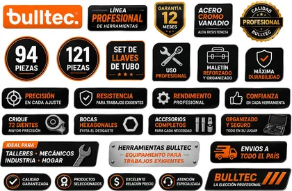 Set de Llaves Tubo x121Pcs BULLTEC BT0121