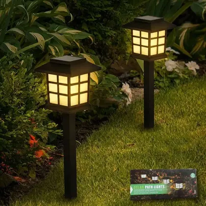 Luz Solar Tipo Farol x2 Piezas Estaca c/Sensor YHLD-6015
