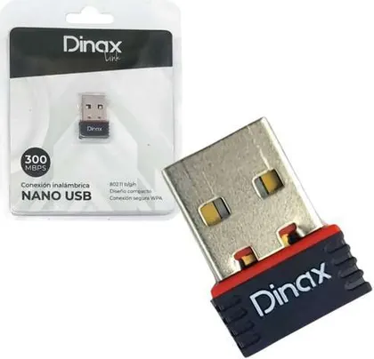 Adaptador Dinax Wifi Nano USB Inalámbrico 300MBPS