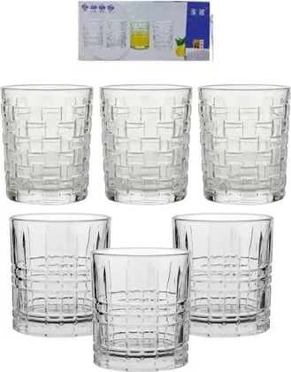 SET x6 DE VASOS de VIDRIO HIGH QUALITY GLASS Y-8879/01
